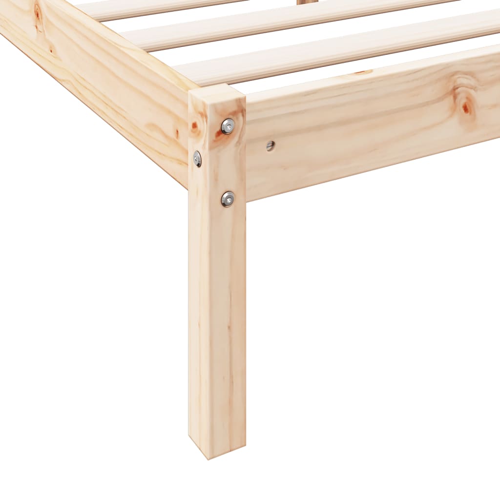 ekstra lang sengeramme uden madras 80x220 cm massivt fyrretræ