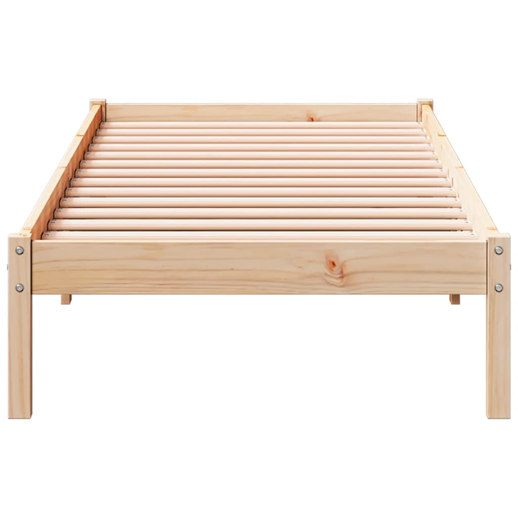 ekstra lang sengeramme uden madras 100x220 cm massivt fyrretræ
