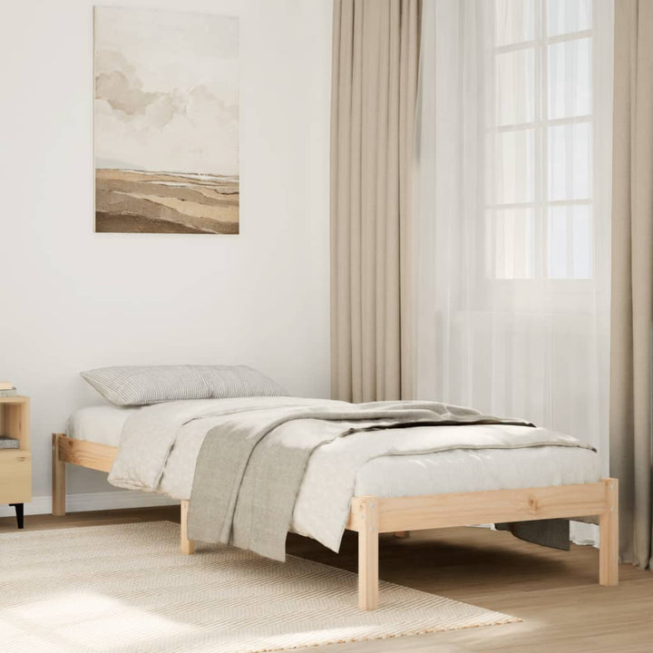 ekstra lang sengeramme uden madras 100x220 cm massivt fyrretræ