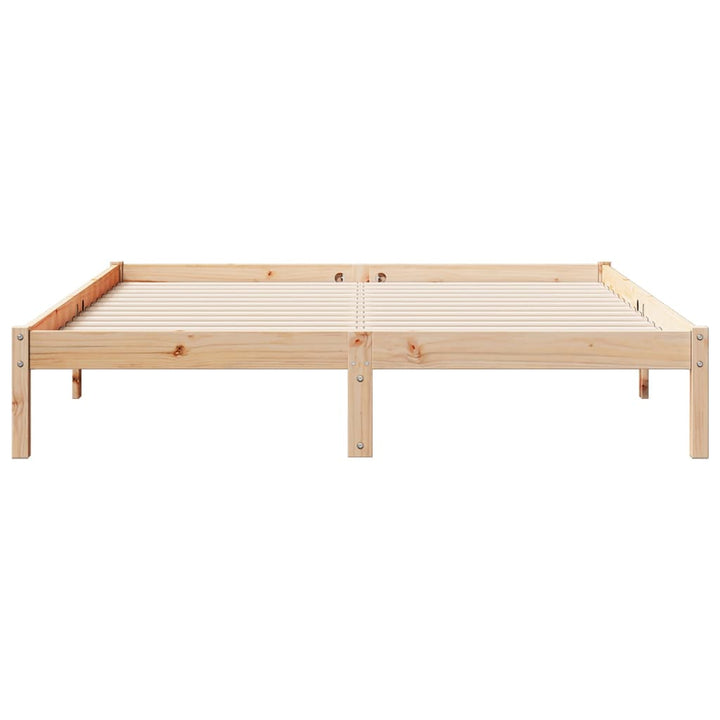 ekstra lang sengeramme uden madras 140x220 cm massivt fyrretræ