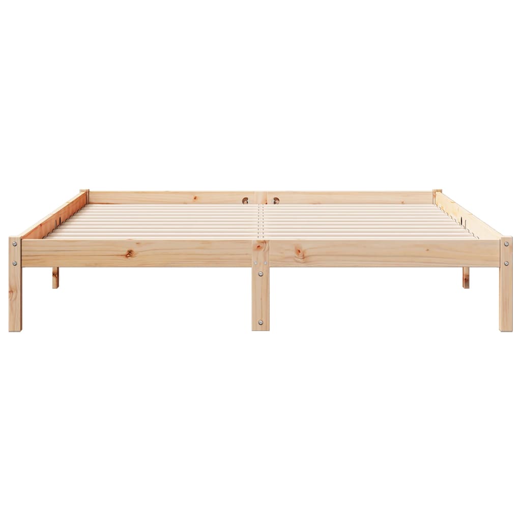 ekstra lang sengeramme uden madras 160x220 cm massivt fyrretræ