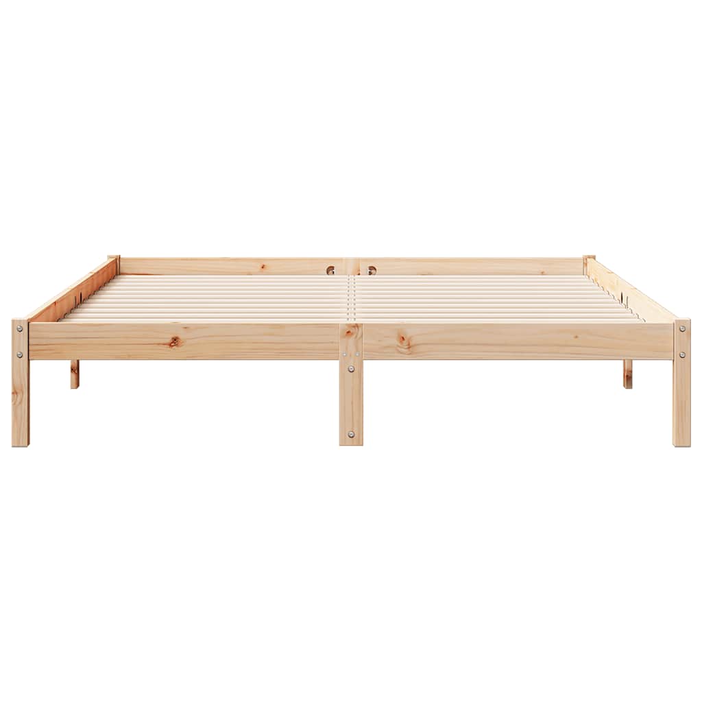 ekstra lang sengeramme uden madras 160x220 cm massivt fyrretræ