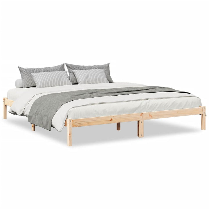 ekstra lang sengeramme uden madras 180x220 cm massivt fyrretræ