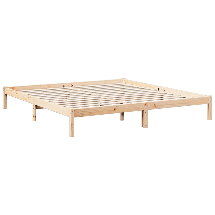 ekstra lang sengeramme uden madras 200x220 cm massivt fyrretræ