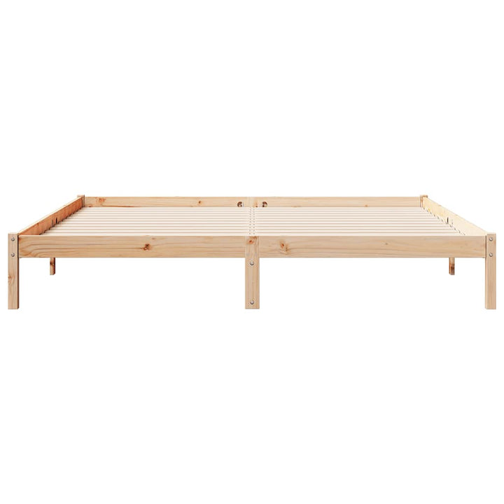 ekstra lang sengeramme uden madras 200x220 cm massivt fyrretræ