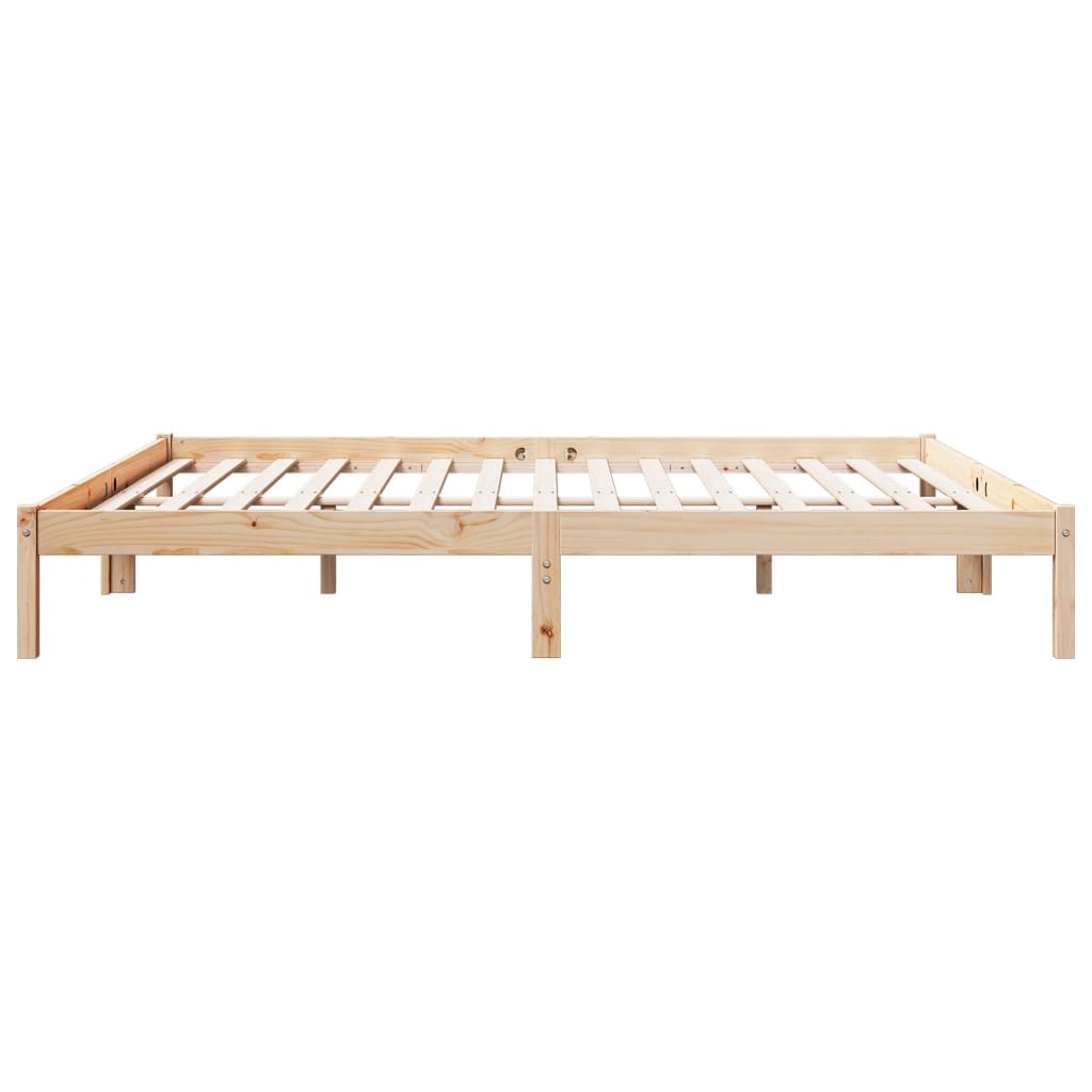 ekstra lang sengeramme uden madras 200x220 cm massivt fyrretræ