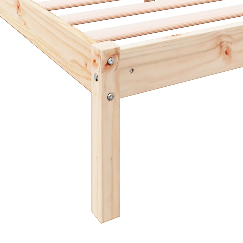 ekstra lang sengeramme uden madras 200x220 cm massivt fyrretræ