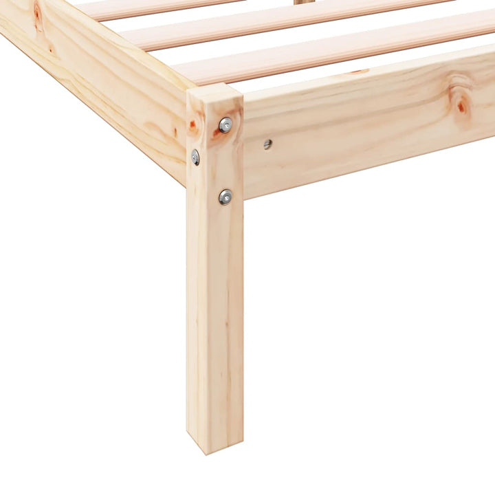 ekstra lang sengeramme uden madras 200x220 cm massivt fyrretræ