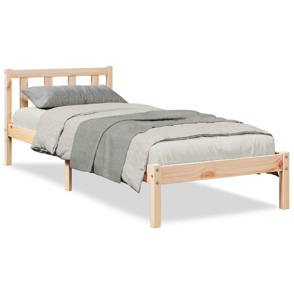 ekstra lang sengeramme uden madras 80x210 cm massivt fyrretræ