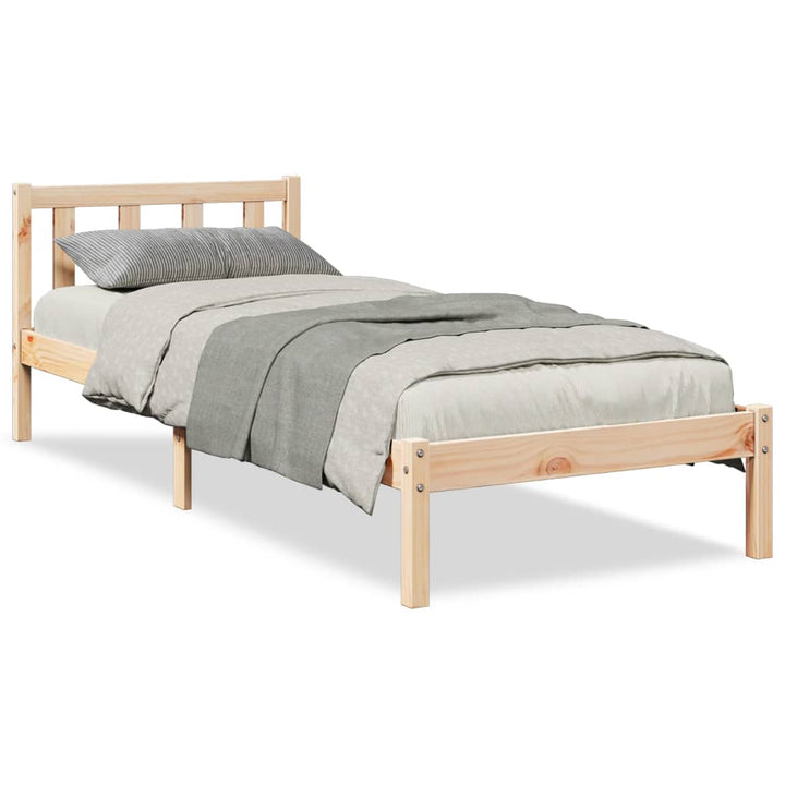 ekstra lang sengeramme uden madras 80x210 cm massivt fyrretræ