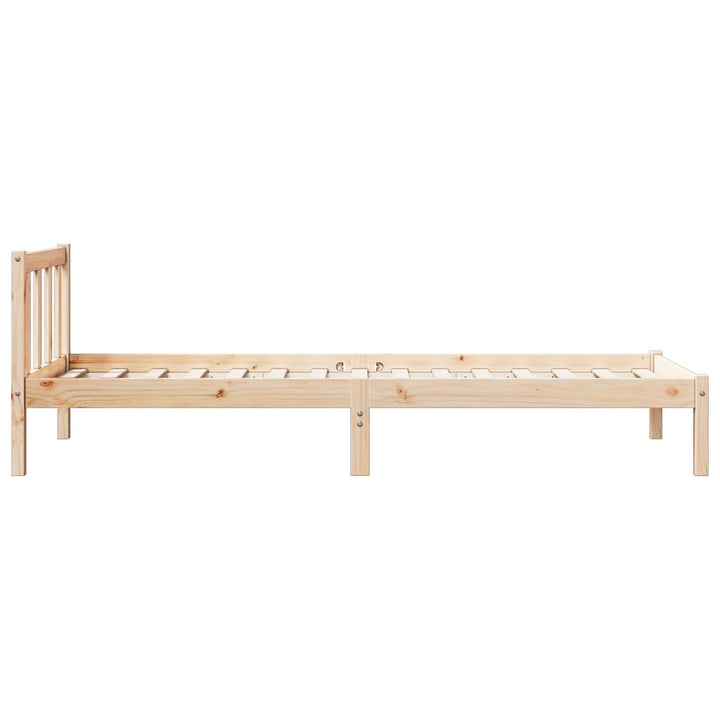 ekstra lang sengeramme uden madras 80x210 cm massivt fyrretræ