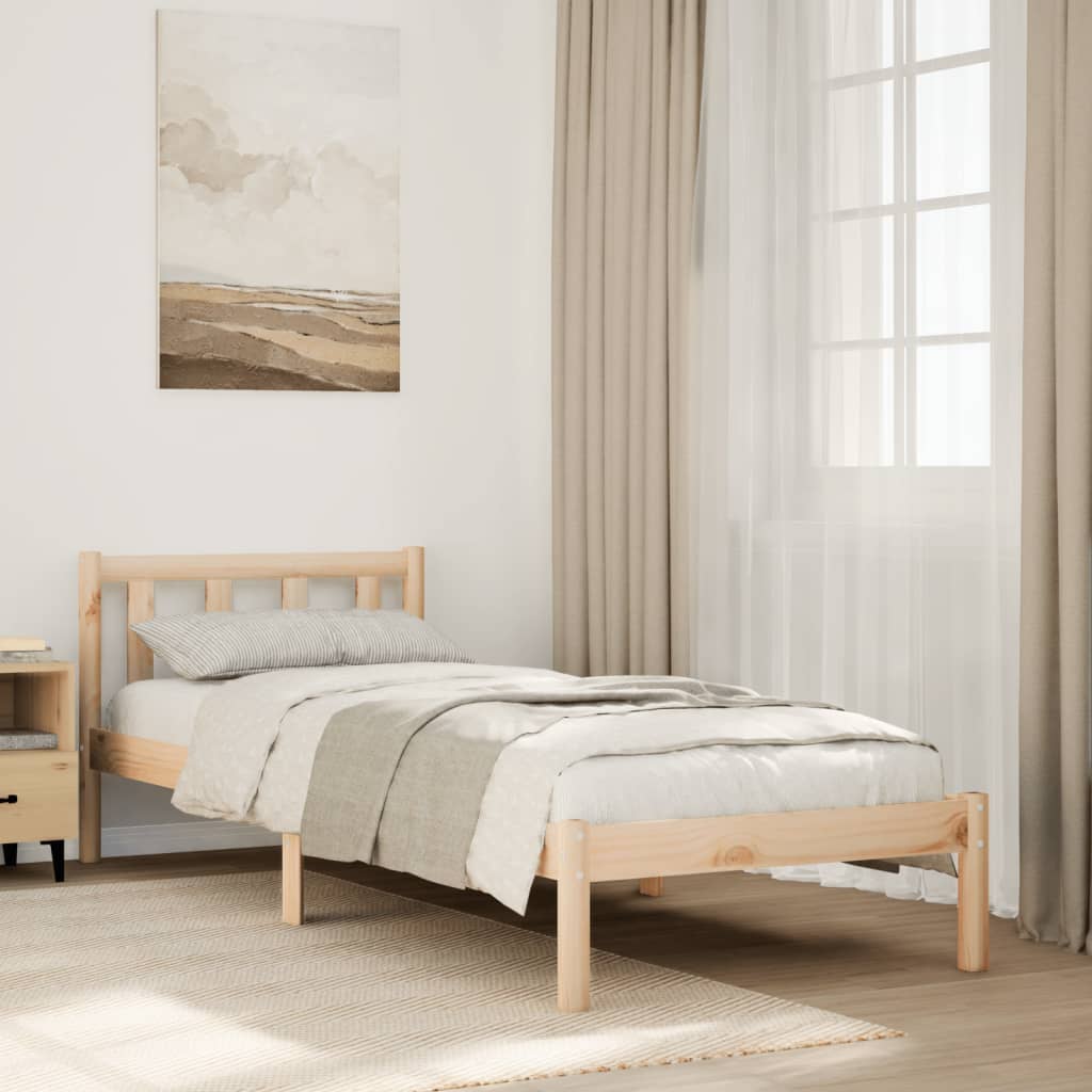 ekstra lang sengeramme uden madras 80x210 cm massivt fyrretræ