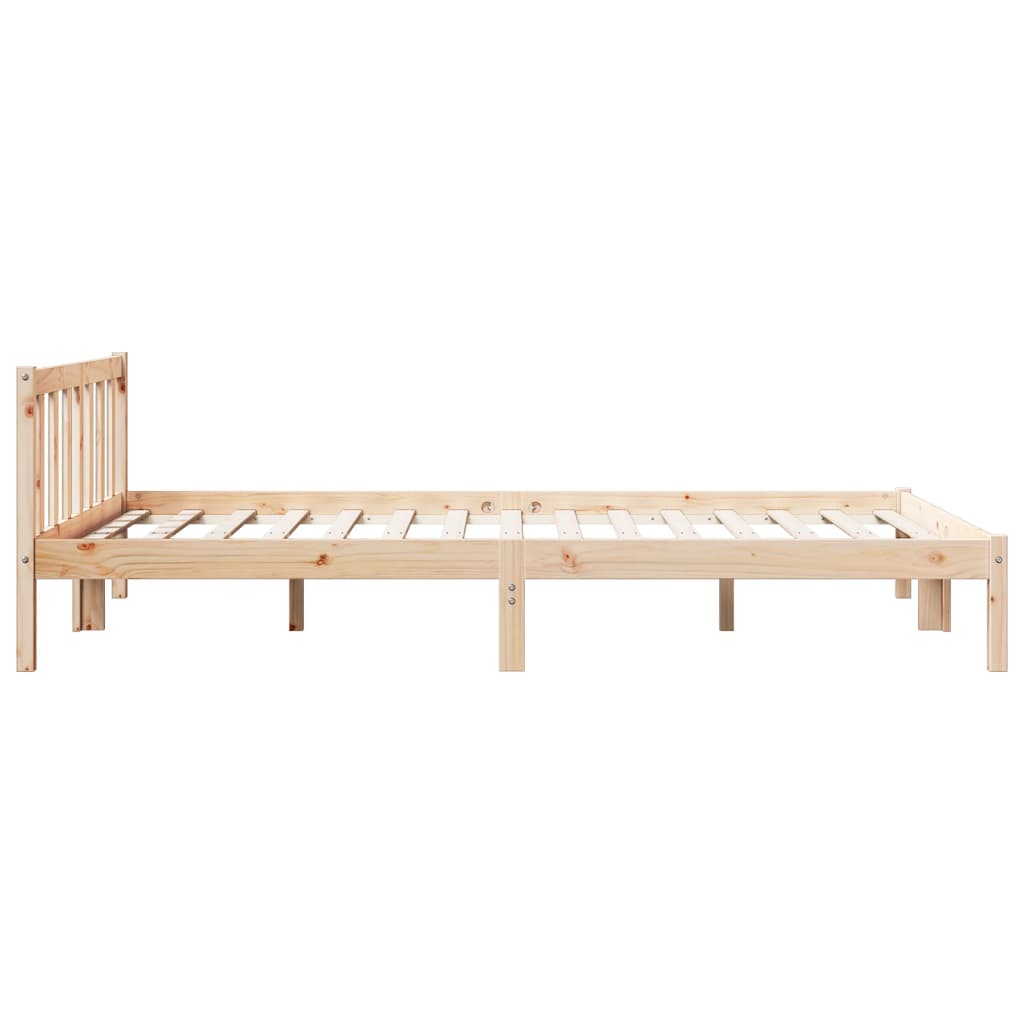 ekstra lang sengeramme uden madras 140x210 cm massivt fyrretræ