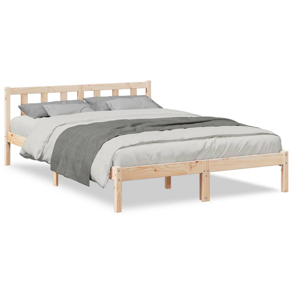 ekstra lang sengeramme uden madras 160x210 cm massivt fyrretræ