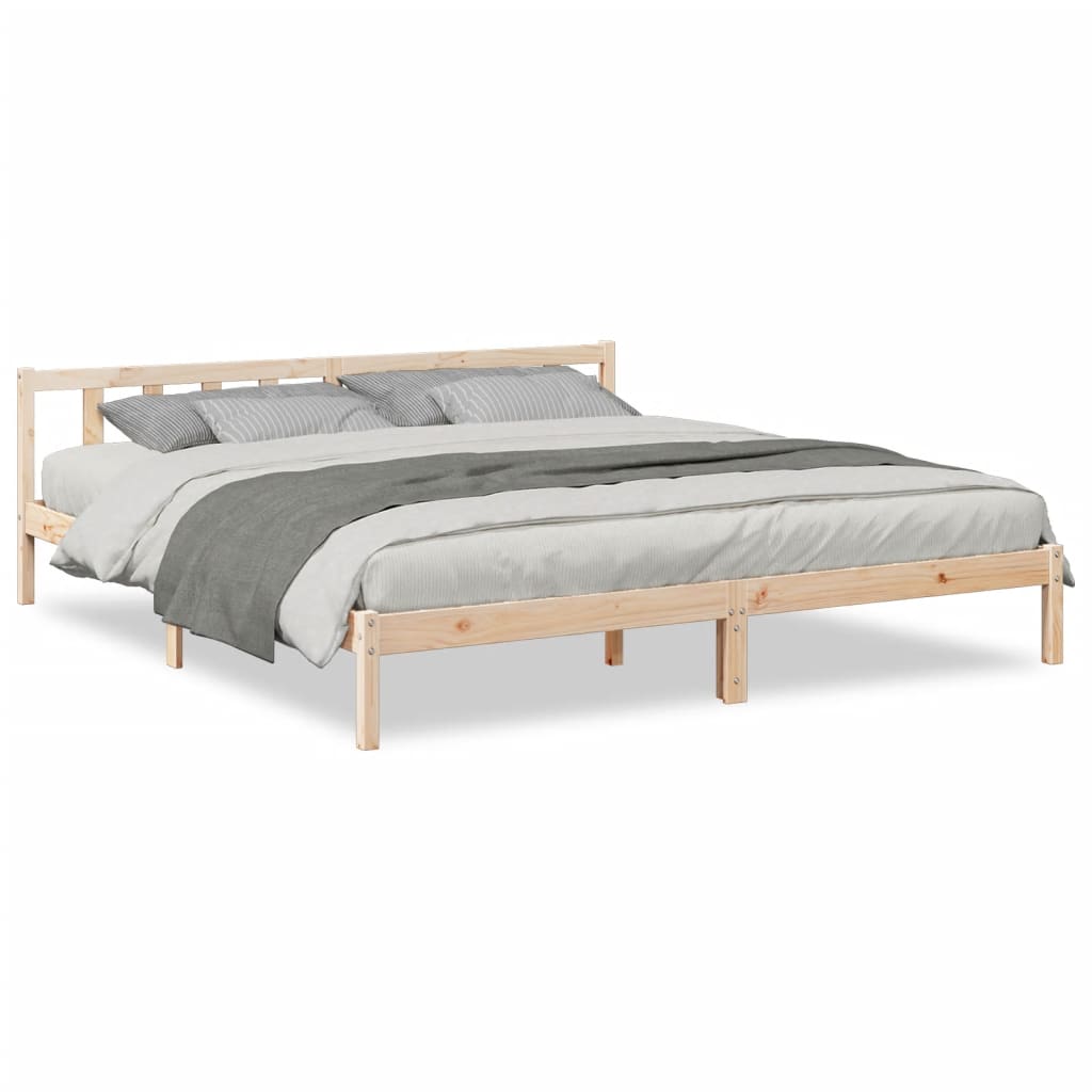 ekstra lang sengeramme uden madras 180x210 cm massivt fyrretræ