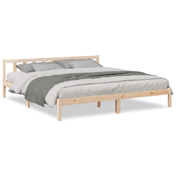 ekstra lang sengeramme uden madras 200x210 cm massivt fyrretræ