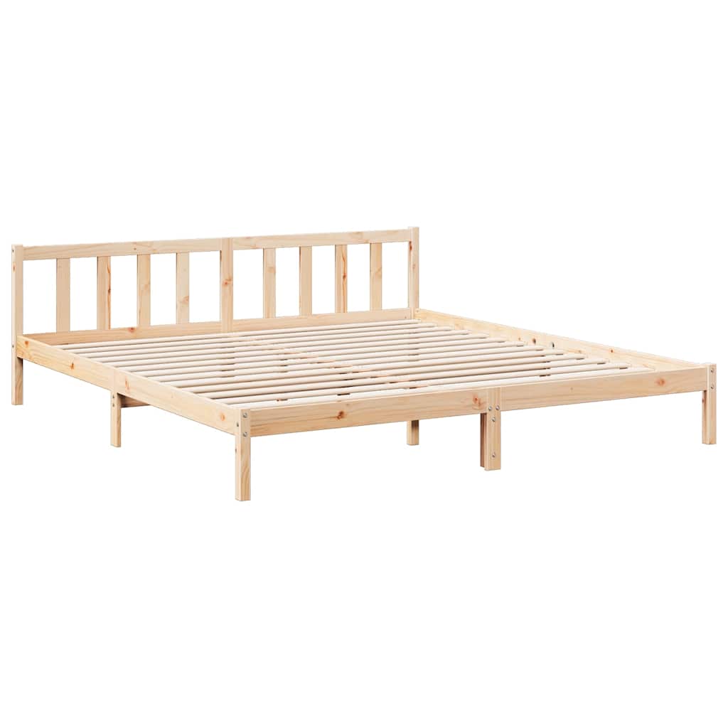 ekstra lang sengeramme uden madras 200x210 cm massivt fyrretræ