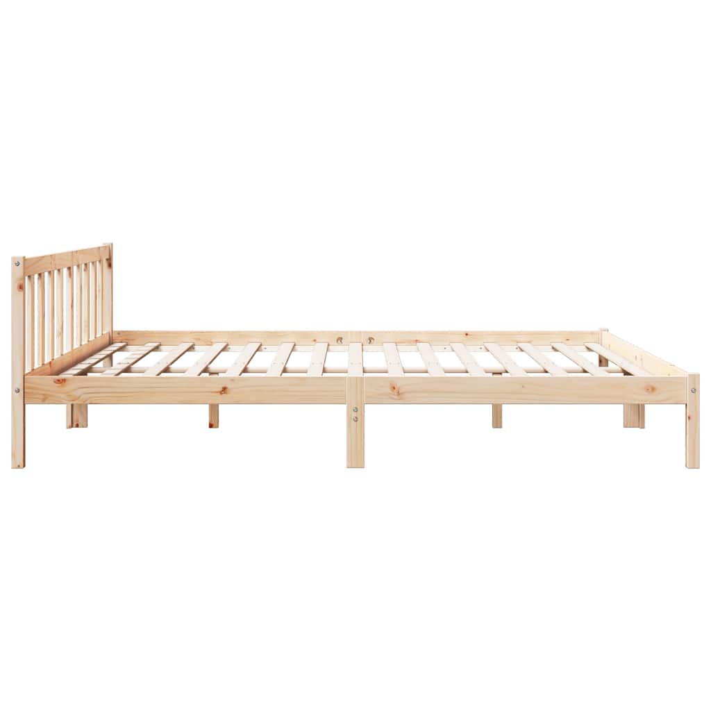 ekstra lang sengeramme uden madras 200x210 cm massivt fyrretræ