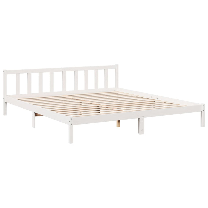 ekstra lang sengeramme uden madras 200x210 cm massivt fyrretræ