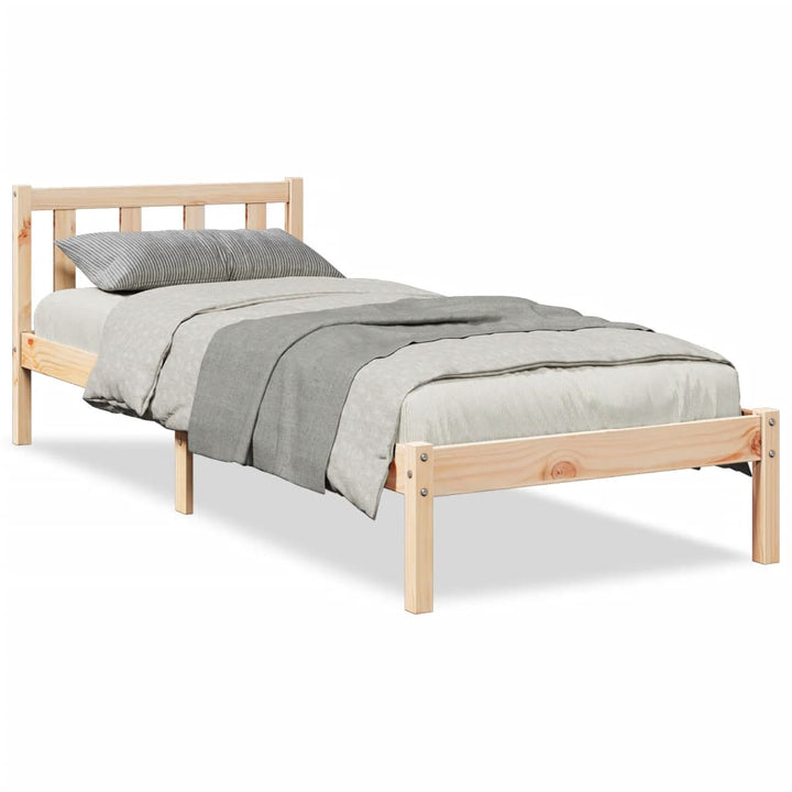 ekstra lang sengeramme uden madras 100x220 cm massivt fyrretræ