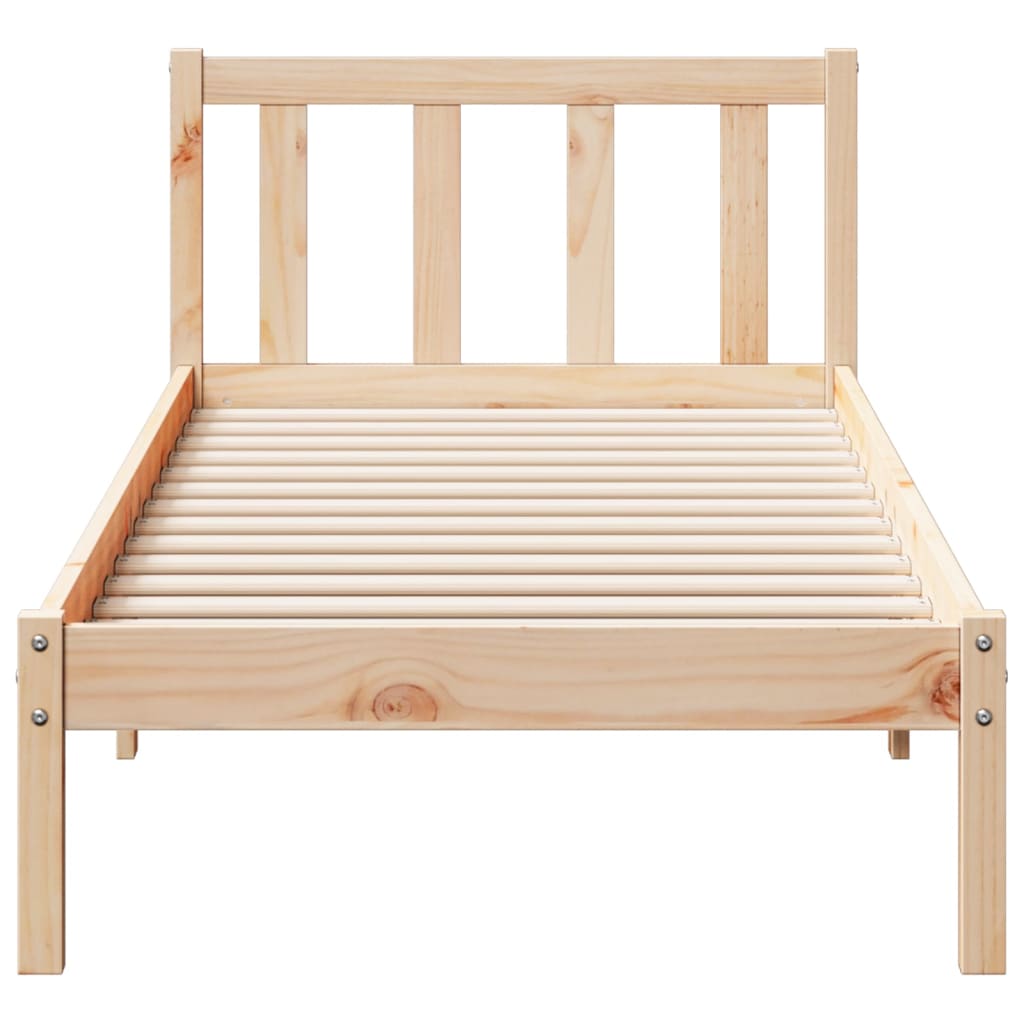 ekstra lang sengeramme uden madras 100x220 cm massivt fyrretræ