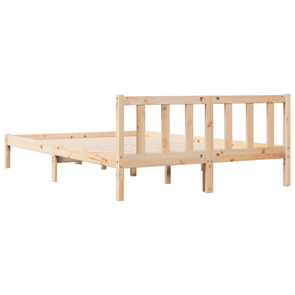 ekstra lang sengeramme uden madras 140x220 cm massivt fyrretræ