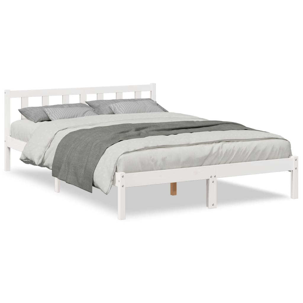 ekstra lang sengeramme uden madras 140x220 cm massivt fyrretræ