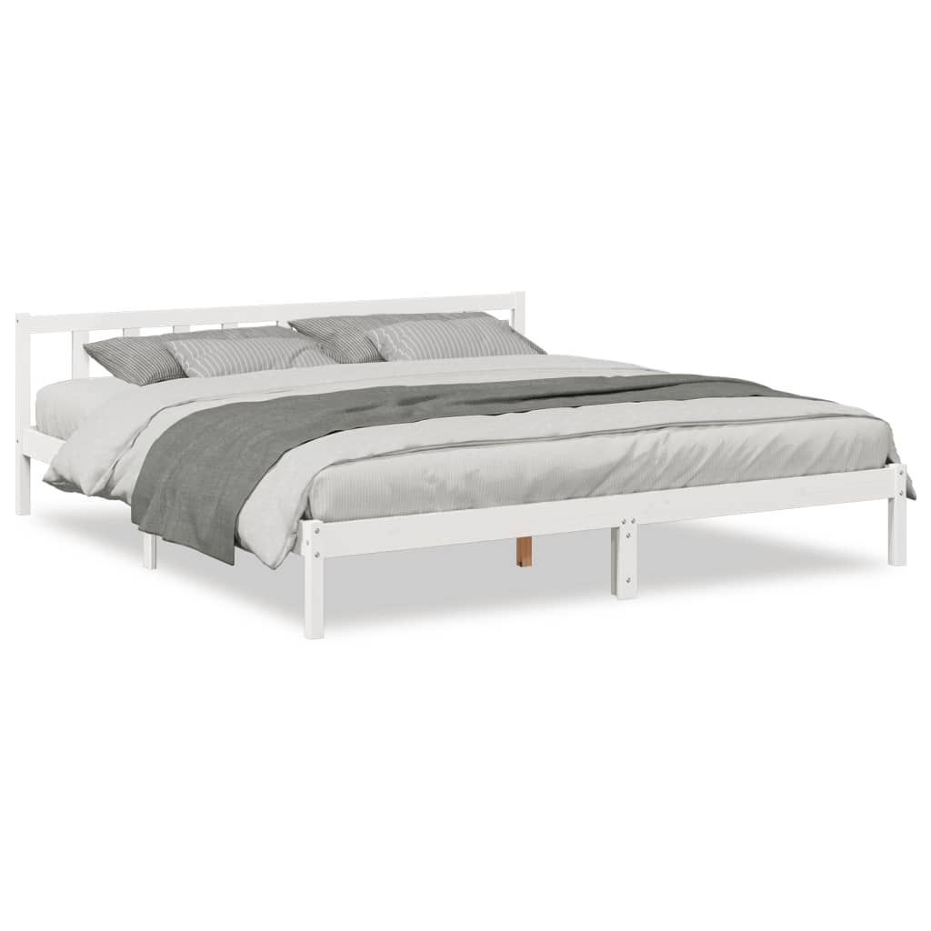 ekstra lang sengeramme uden madras 180x220 cm massivt fyrretræ