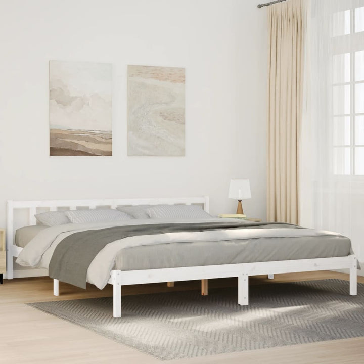ekstra lang sengeramme uden madras 180x220 cm massivt fyrretræ
