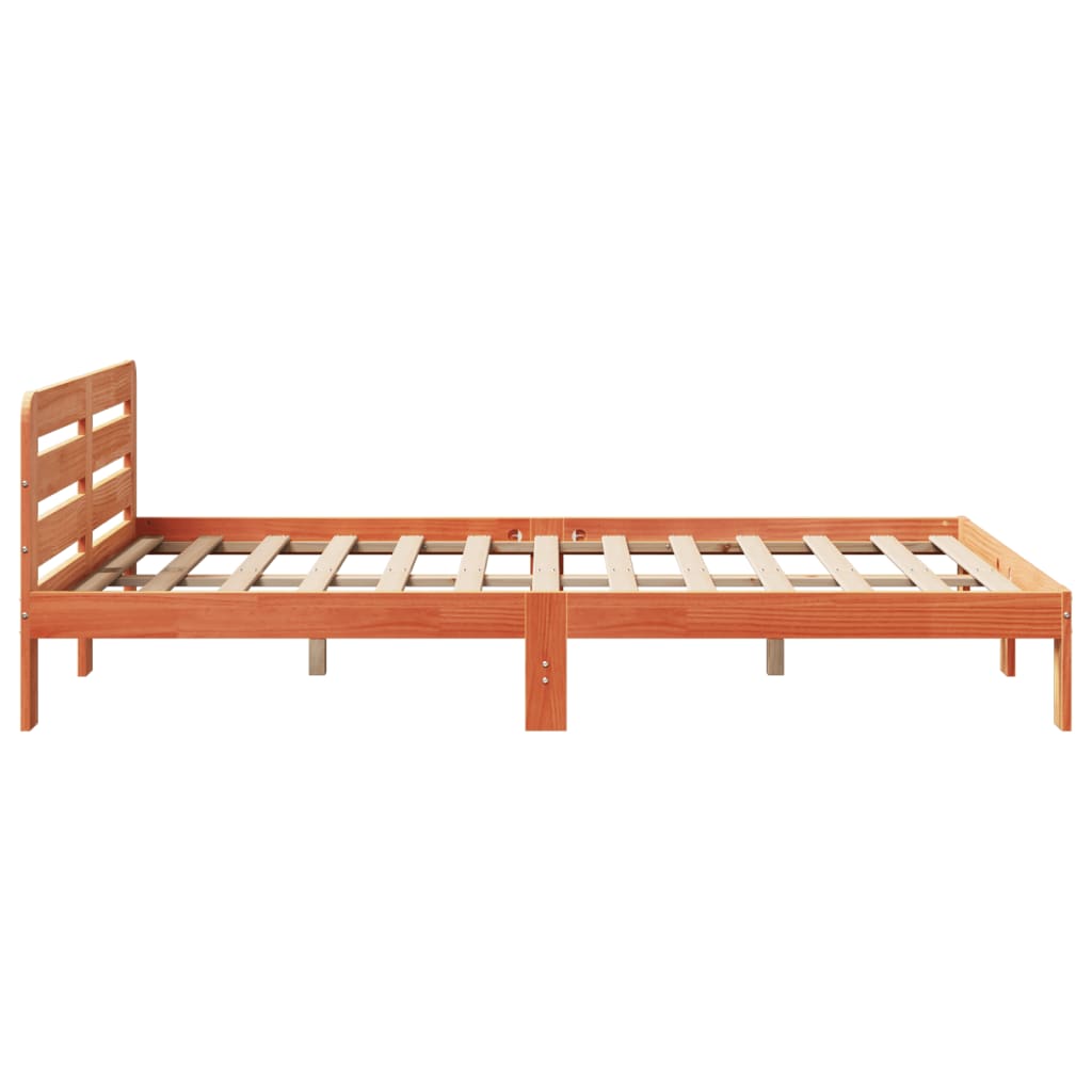 sengeramme uden madras 120x200 cm massivt fyrretræ gyldenbrun
