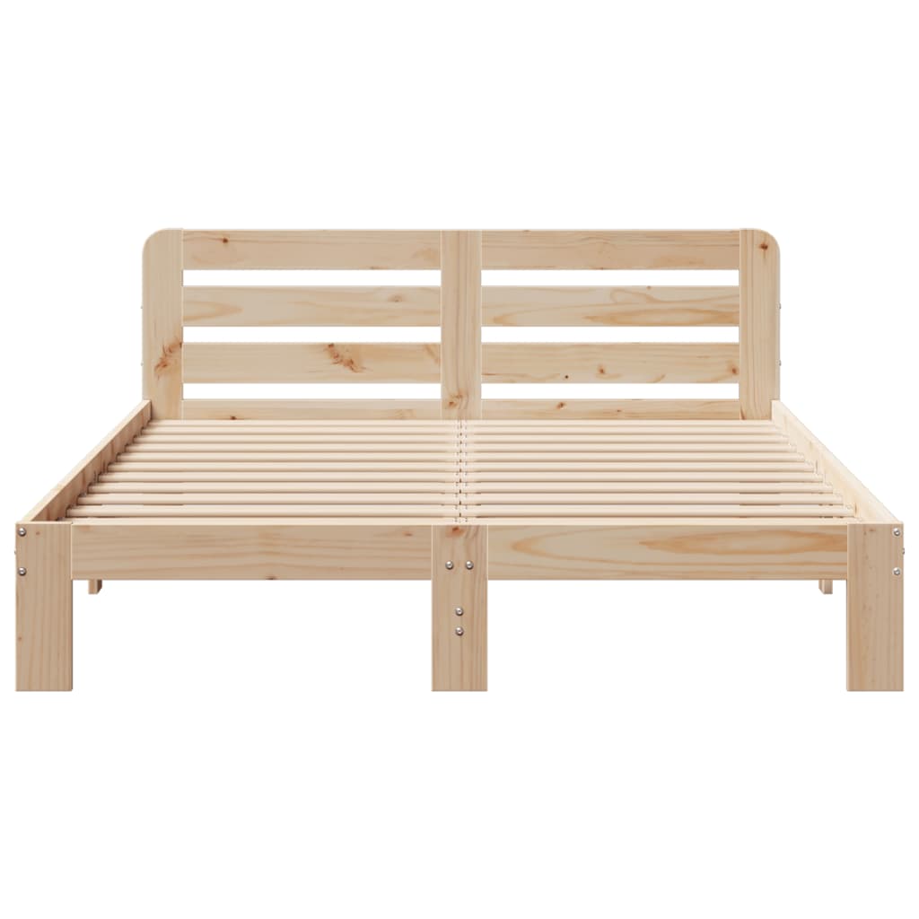 sengeramme uden madras 150x200 cm massivt fyrretræ