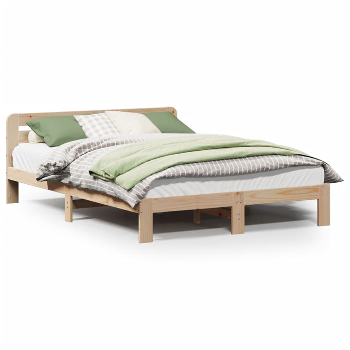 sengeramme uden madras 160x200 cm massivt fyrretræ