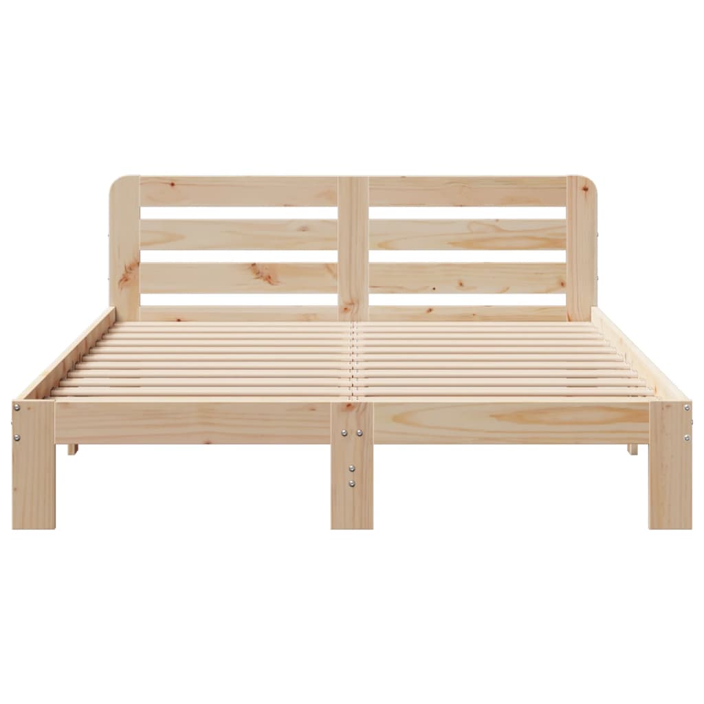 sengeramme uden madras 160x200 cm massivt fyrretræ