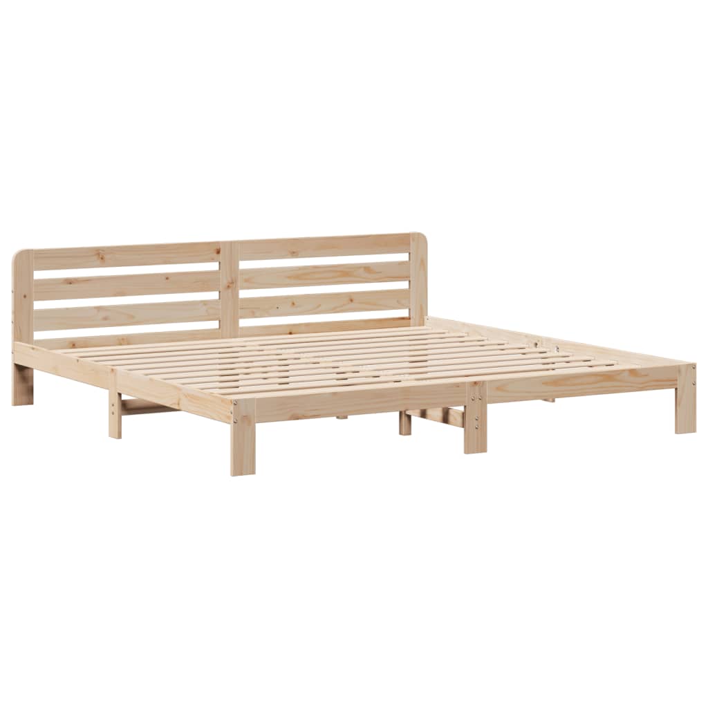 sengeramme uden madras 200x200 cm massivt fyrretræ