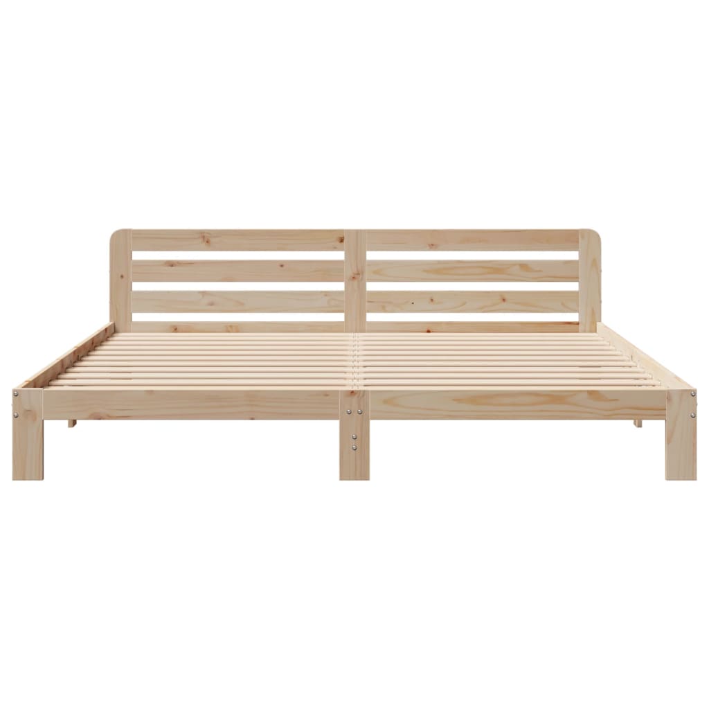 sengeramme uden madras 200x200 cm massivt fyrretræ