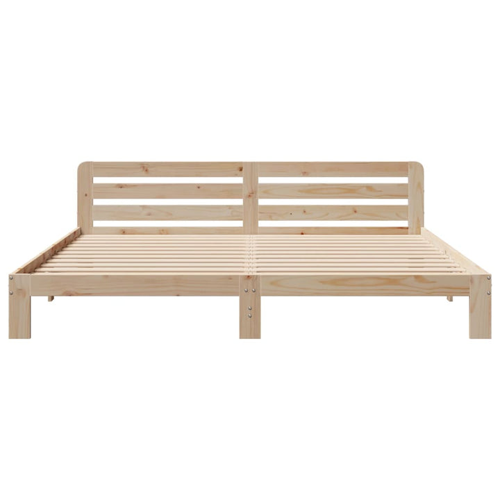 sengeramme uden madras 200x200 cm massivt fyrretræ