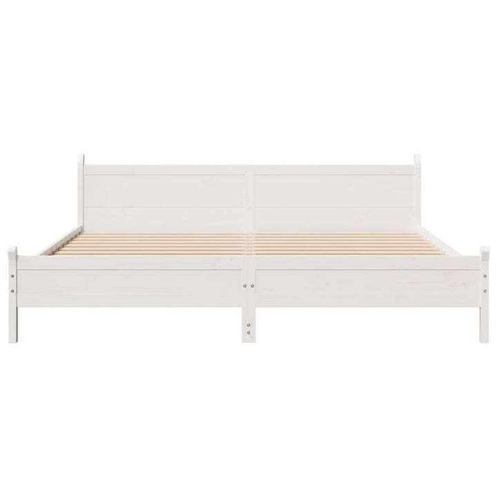 sengeramme uden madras 180x200 cm massivt fyrretræ hvid