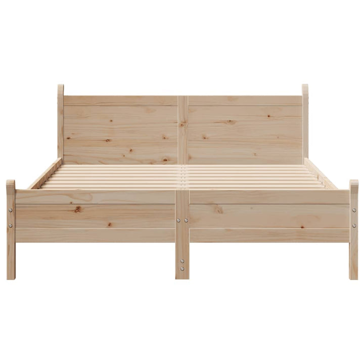 sengeramme uden madras 150x200 cm massivt fyrretræ