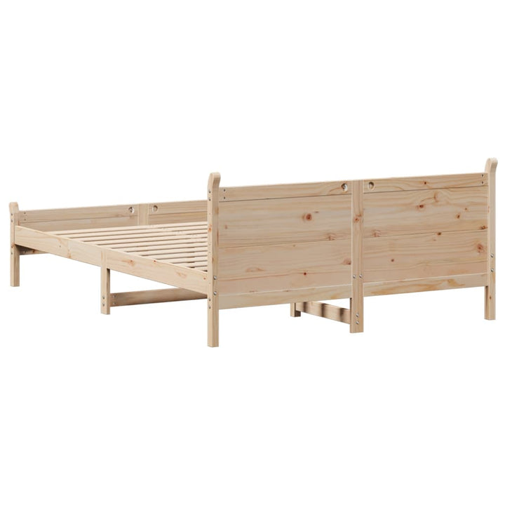 sengeramme uden madras 120x200 cm massivt fyrretræ
