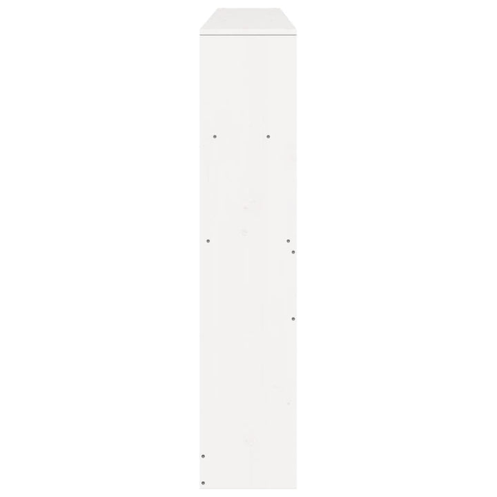 sengegavl med opbevaring 180 cm massivt fyrretræ hvid