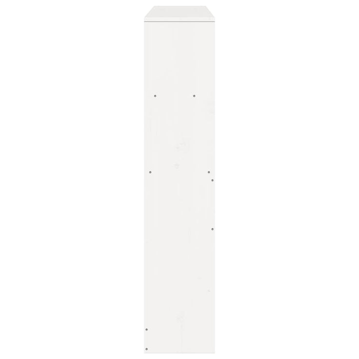 sengegavl med opbevaring 160 cm massivt fyrretræ hvid