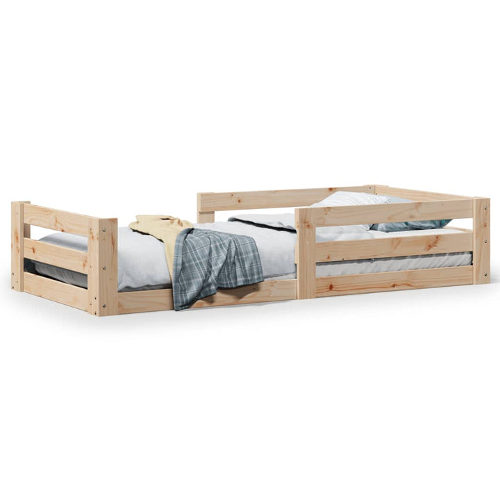 sengeramme uden madras 100x200 cm massivt fyrretræ