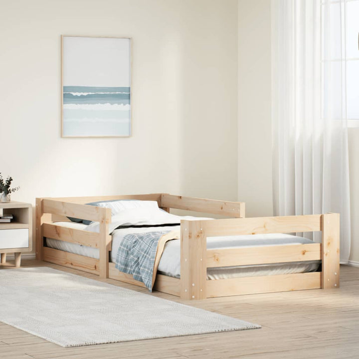 sengeramme uden madras 100x200 cm massivt fyrretræ