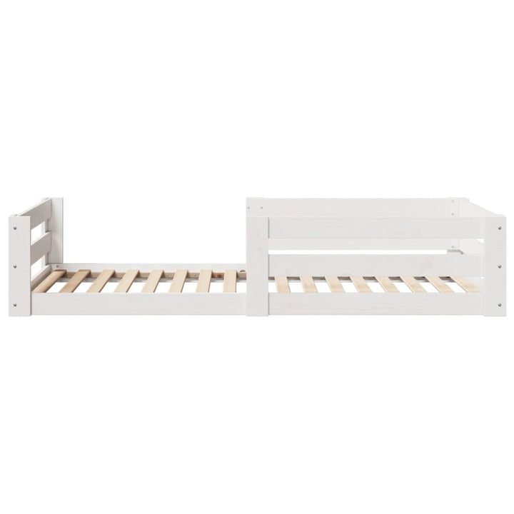sengeramme uden madras 100x200 cm massivt fyrretræ hvid