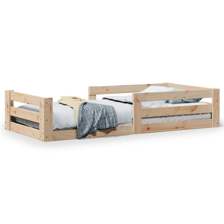 sengeramme uden madras 70x140 cm massivt fyrretræ