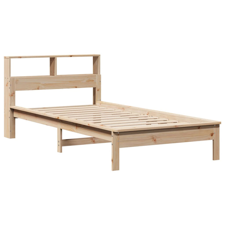 seng med reol uden madras 100x200 cm massivt fyrretræ