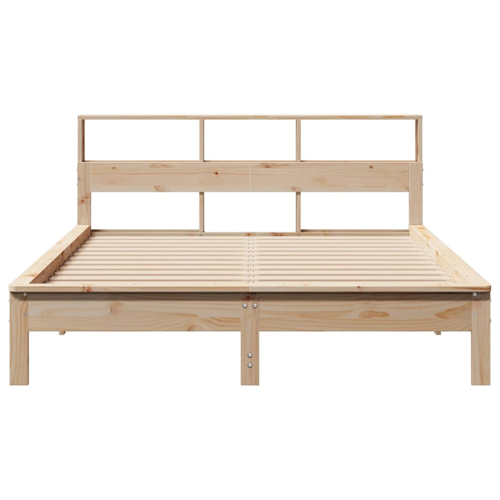 seng med reol uden madras 120x190 cm massivt fyrretræ