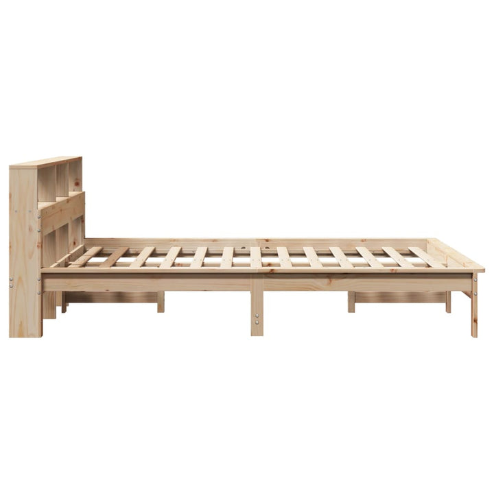 seng med reol uden madras 120x190 cm massivt fyrretræ