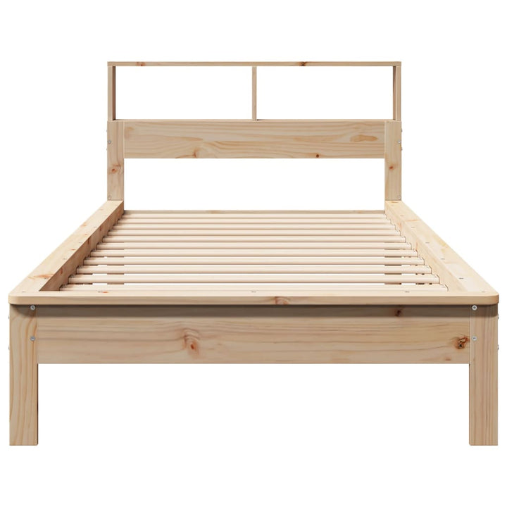 seng med reol uden madras 90x190 cm massivt fyrretræ