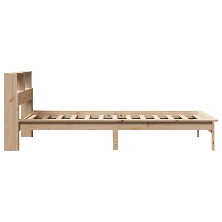 seng med reol uden madras 90x190 cm massivt fyrretræ